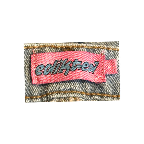 Edikted Raelynn Jeans Wide Leg 100% Cotton Light Blue Denim Women’s Size Large - Picture 7 of 9